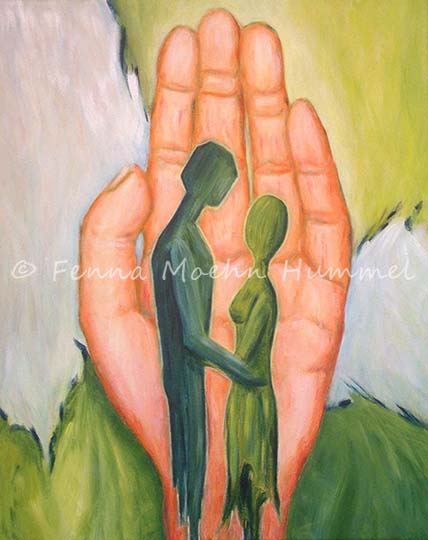 Biblical paintings Atelier for Hope | inspired by christian faith | blessing hand of God