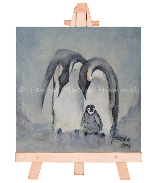 Dutch Art painting Emporor Penguins | Atelier for Hope Doetinchem Fenna Moehn Hummel