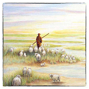 Christelijke kunst Kaarten , Psalm 23 De Here is mijn Herder, Atelier for Hope Doetinchem