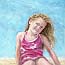 Atelier for Hope Painting little Girl on the beach