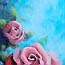 Galerie schilderij bloemen - schilderij rozen op paneel| Atelier for Hope - door Fenna Moehn Hummel