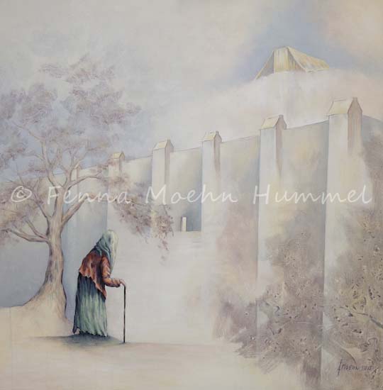 Bijbelse Kunst-Schilderijen Psalm 84, De eeuwige tempel, te wonen waar u bent | Atelier for Hope Fenna Moehn Hummel 