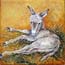 Minischilderij in opdracht, ezeltje in het stro Atelier for Hope Doetinchem