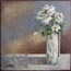 Schilderij miniatuur Clipvaasje met witte roosjes, kunstgeschenken Atelier for Hope Doetinchem